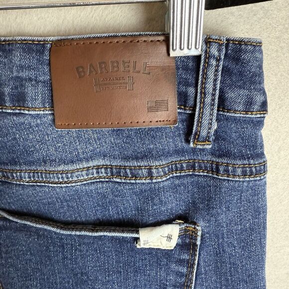 Barbell Apparel Jeans Mens 36 X 32 Stretch Med Wash Denim Straight Leg Athletic - Picture 7 of 7